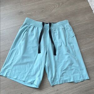 Men's Light Blue Athletic Shorts with Drawstring